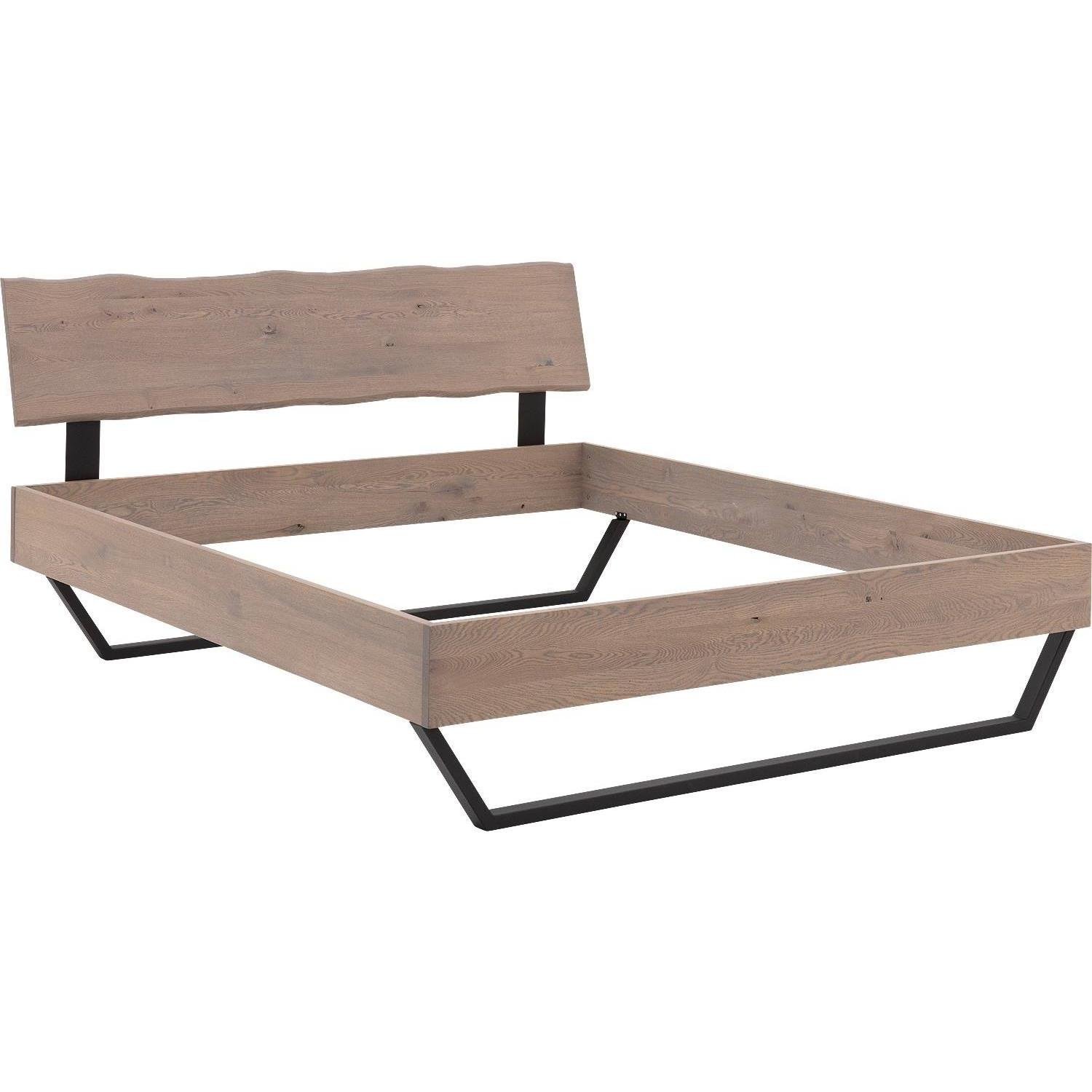 Goossens Bedframe Slade, Bedframe 180 x 220 cm hoofdbord organisch