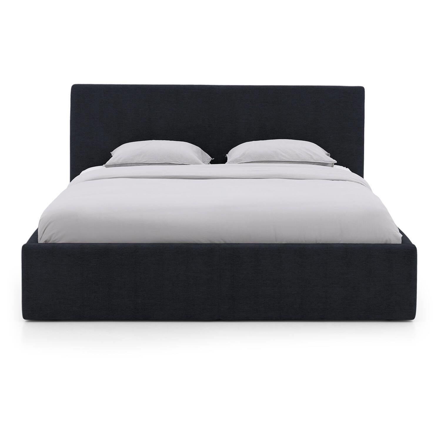 Goossens Bedframe Mysen Storage - 140 x 200 - Stof fijn geweven donker