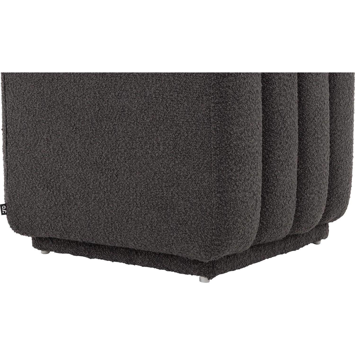 Goossens hocker Leia in boucle antraciet
