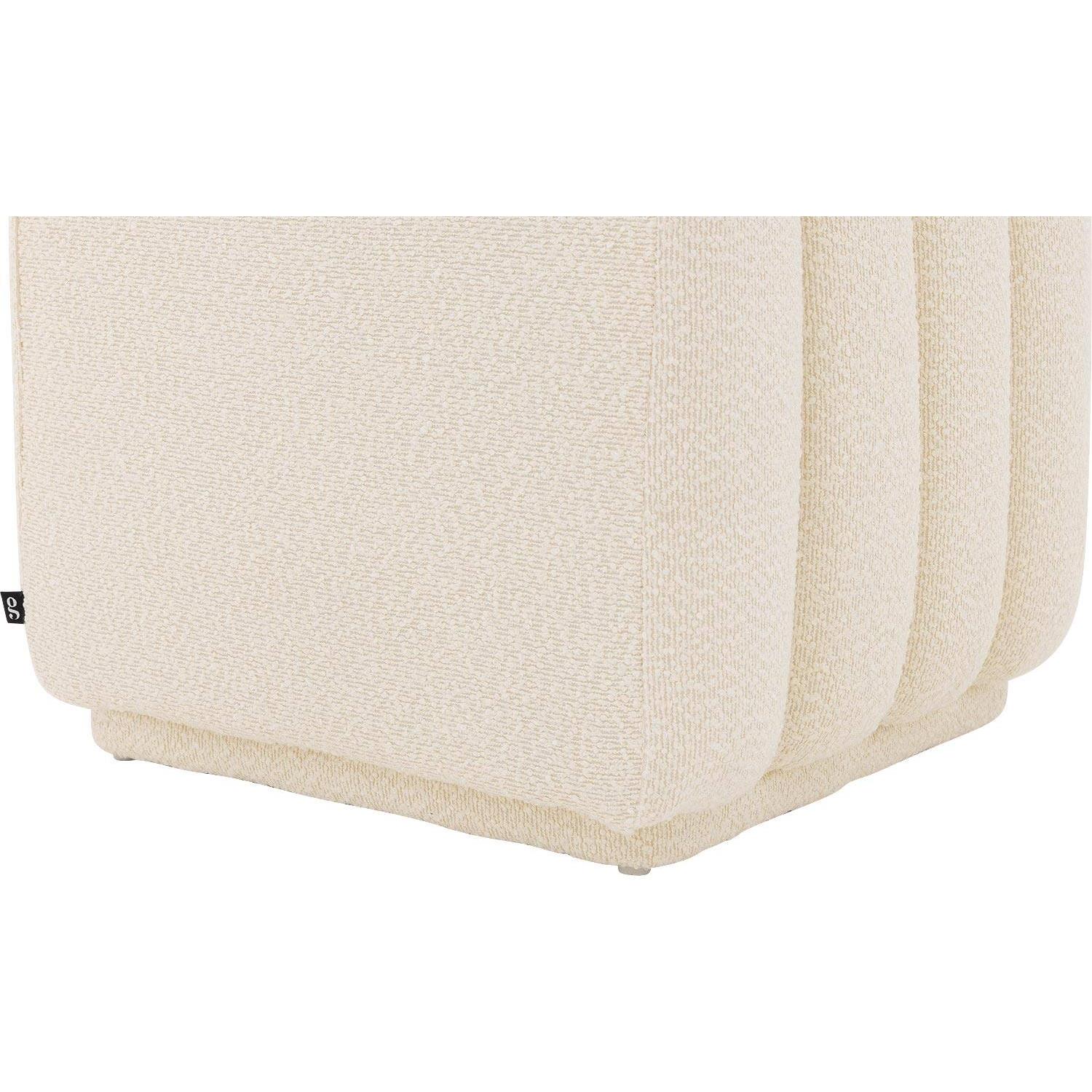 Goossens hocker Leia in boucle ivoor