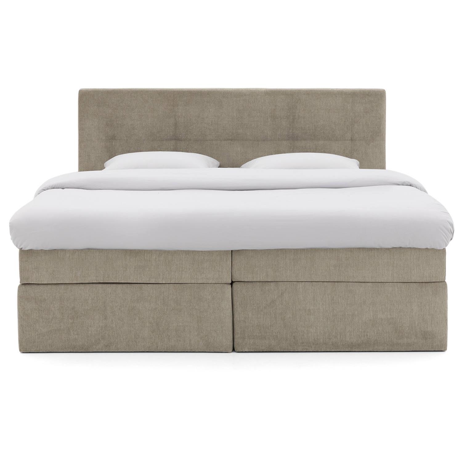 Goossens Boxspring Rud - bruin - 160 x 211 cm cm