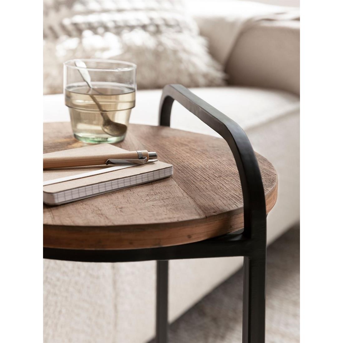 DTP Home Laptop table Soho TEAKWOOD,60xØ35 cm, recycled teakwood top