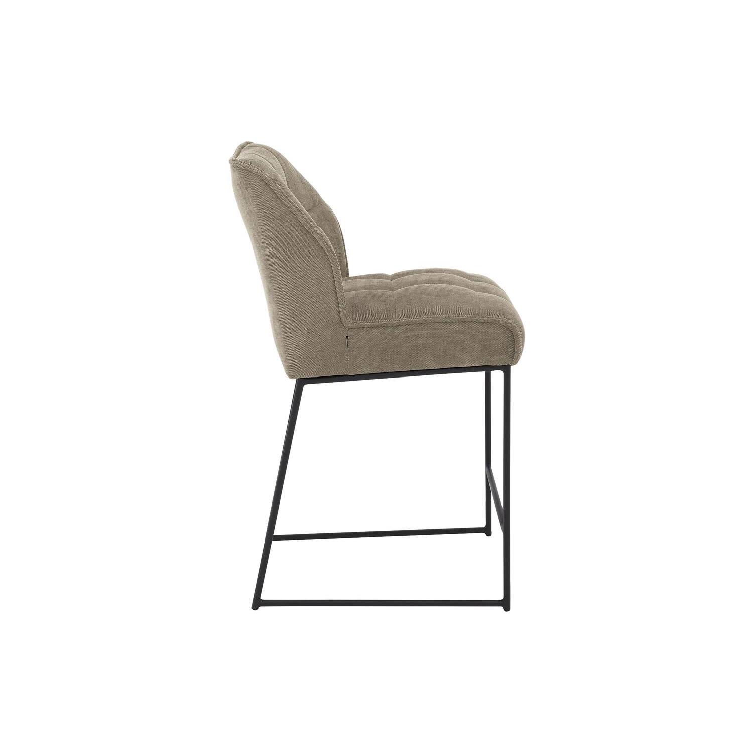 Goossens Barstoel Ronnie, Barstoel, zithoogte 72 cm - bruin Textiel