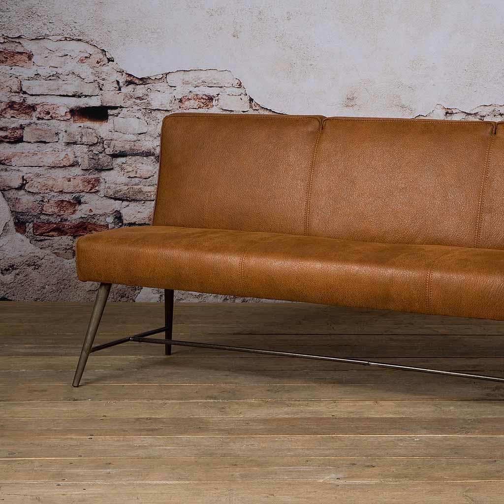 Anli-Style Tower living Belmonte bench 185 - fabric cherokee 8 cognac