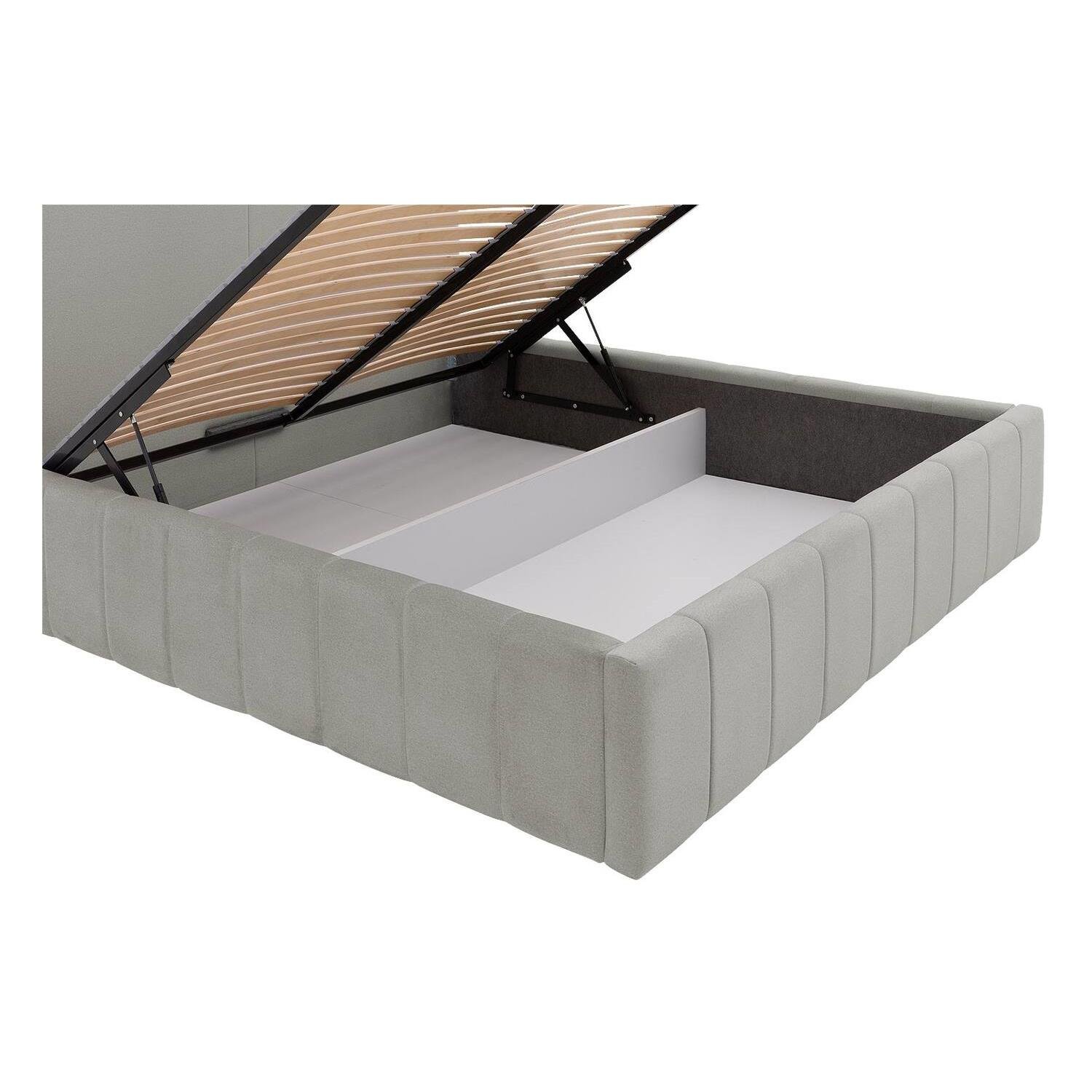 Goossens Bedframe Carte - 180 x 200 - Velours grijs 4 - Fluweel