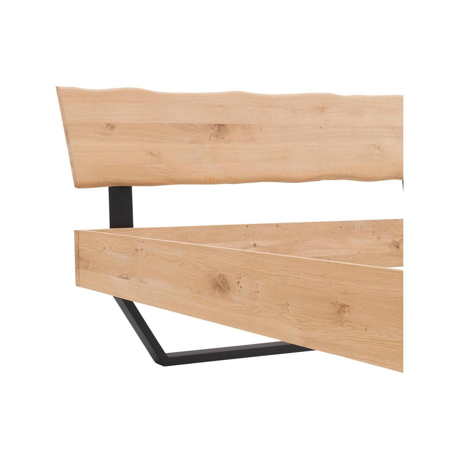 Goossens Bedframe Slade, Bedframe 140 x 200 cm hoofdbord organisch