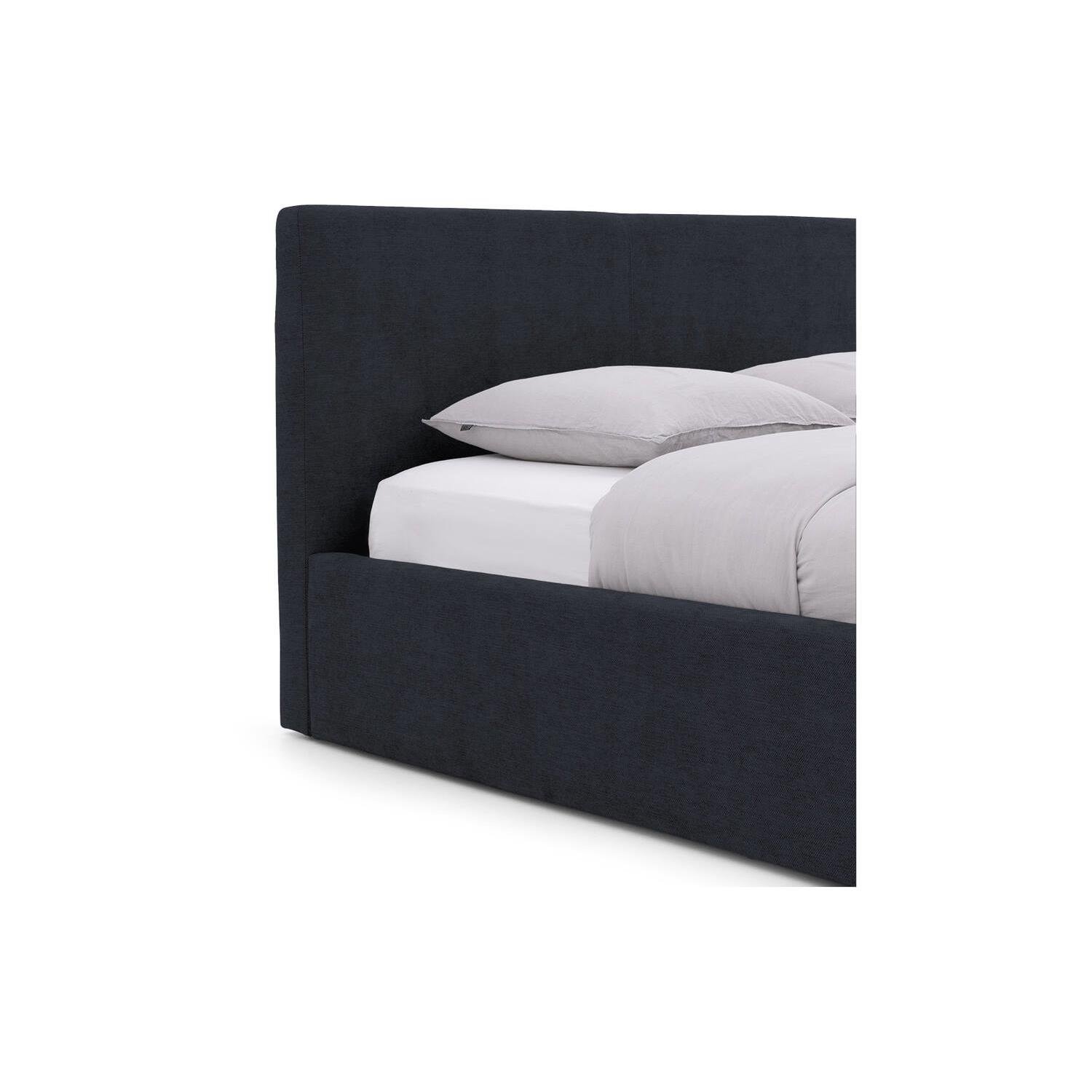 Goossens Bedframe Mysen Storage - 140 x 200 - Stof fijn geweven donker