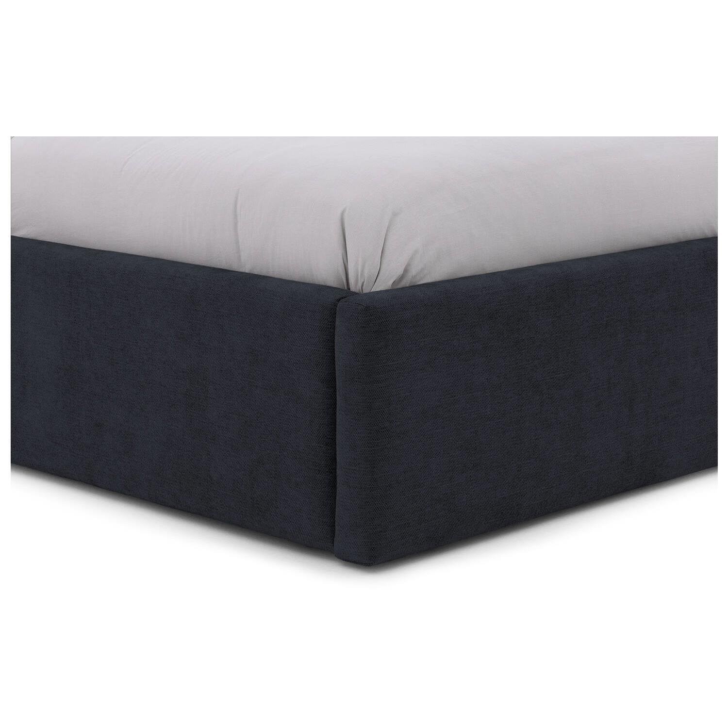 Goossens Bedframe Mysen Storage - 140 x 200 - Stof fijn geweven donker