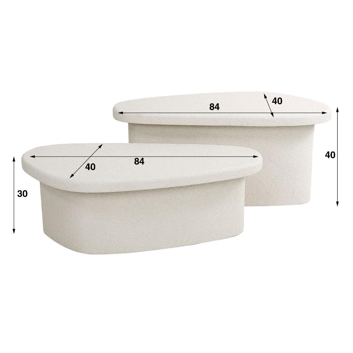 AnLi Style Salontafel XL set|2 stone organic