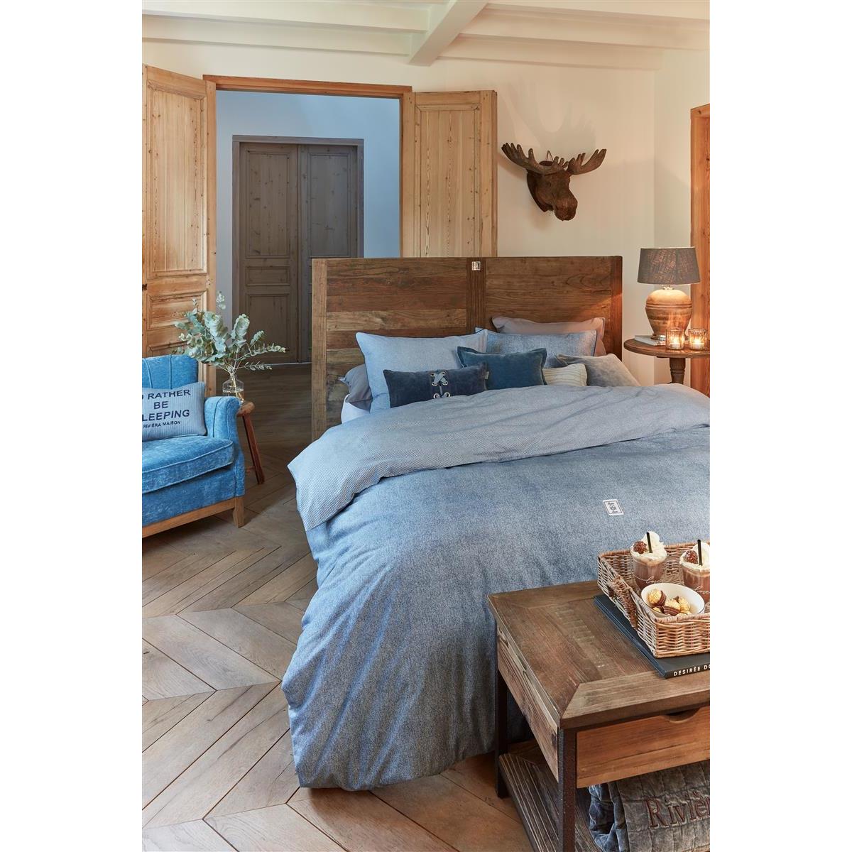 Riviera Maison Gingham  dekbedovertrek - 240x200|220 - Blauw