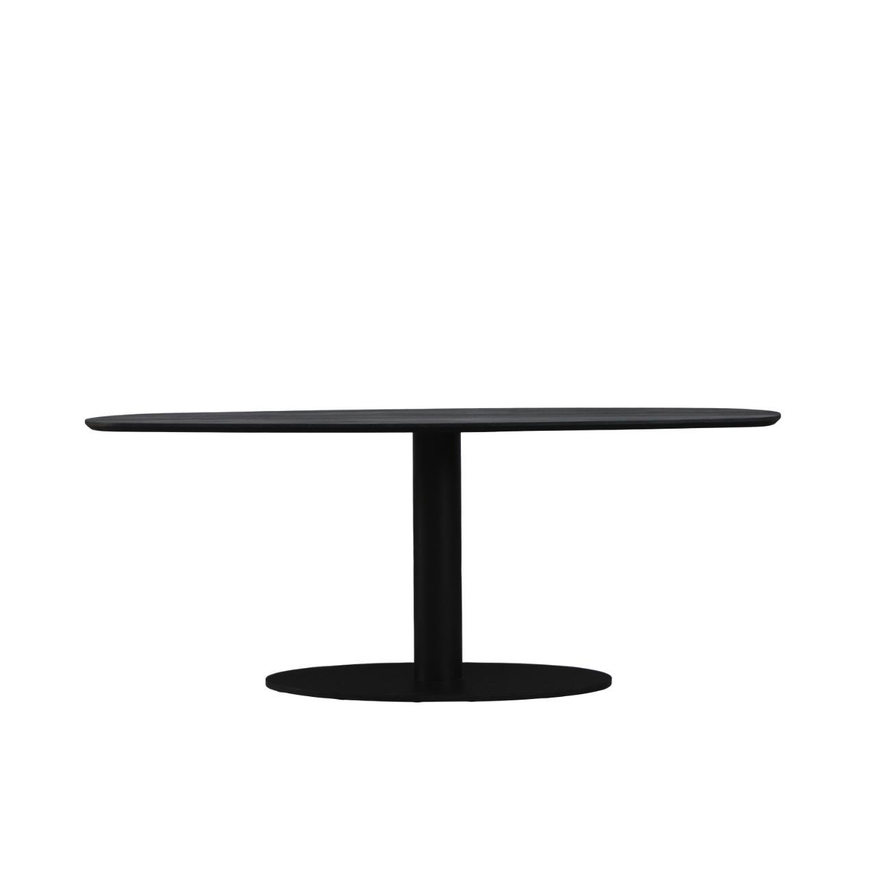 Eettafel Berlijn deens ovaal zwart 240cm