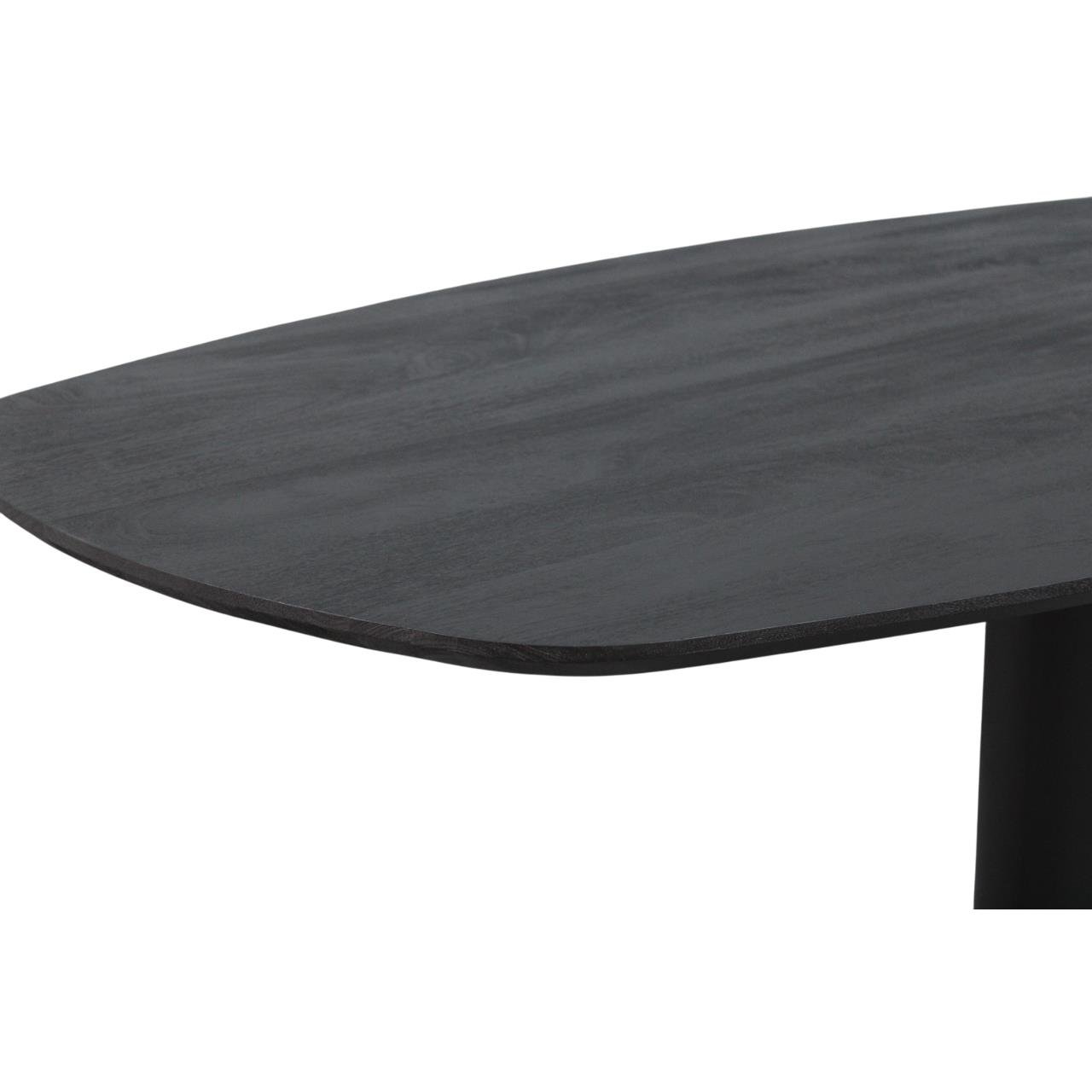Eettafel Berlijn deens ovaal zwart 240cm