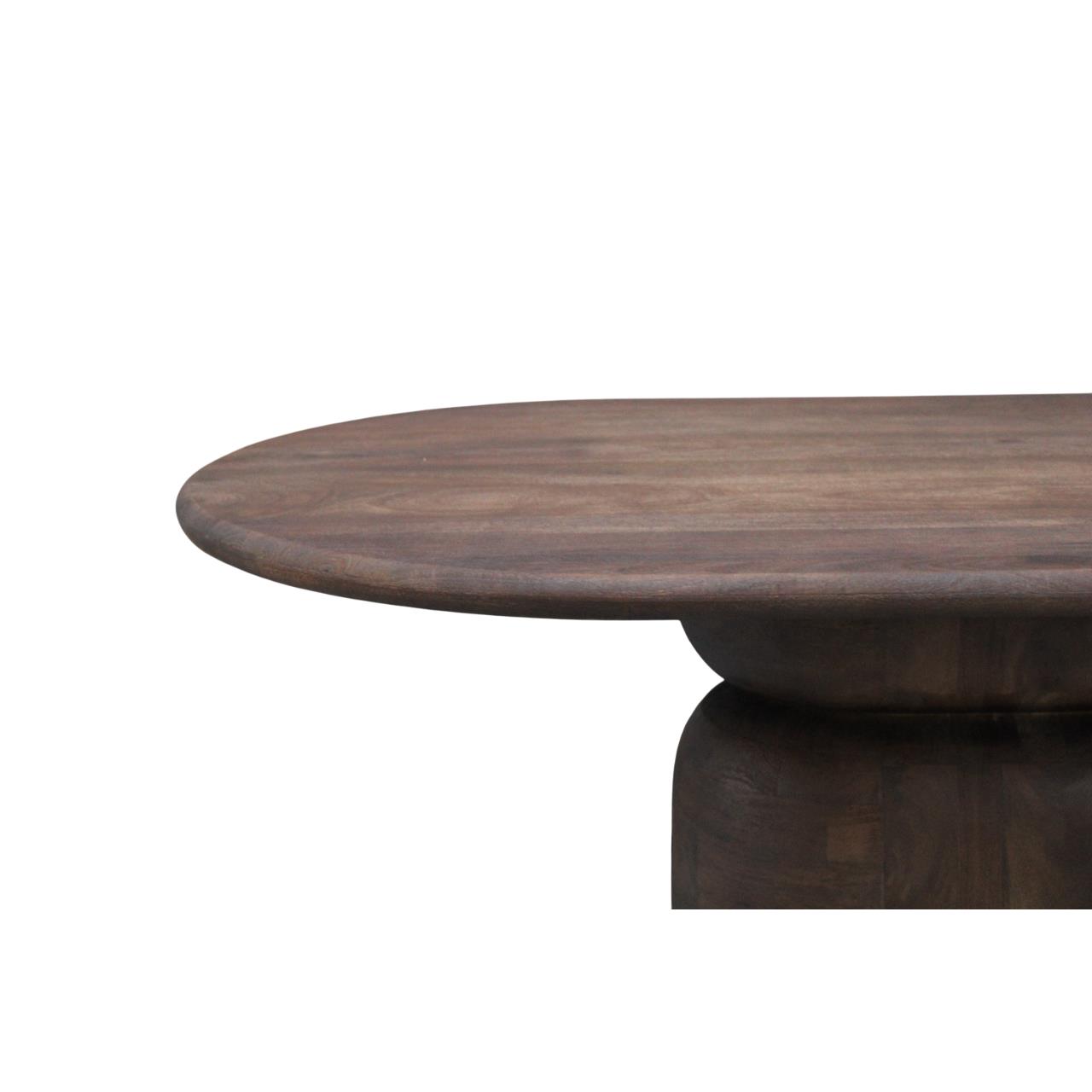 Eettafel Lissabon ovaal kolompoot 160cm