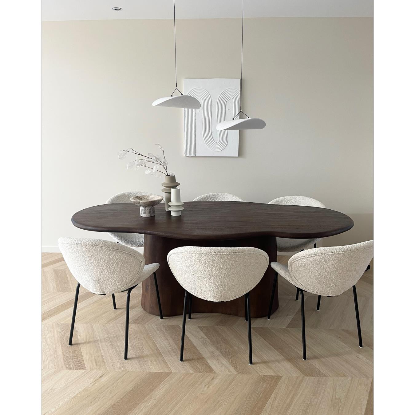 Giga Meubel - Eettafel Jessie Organisch Donkerbruin 260cm