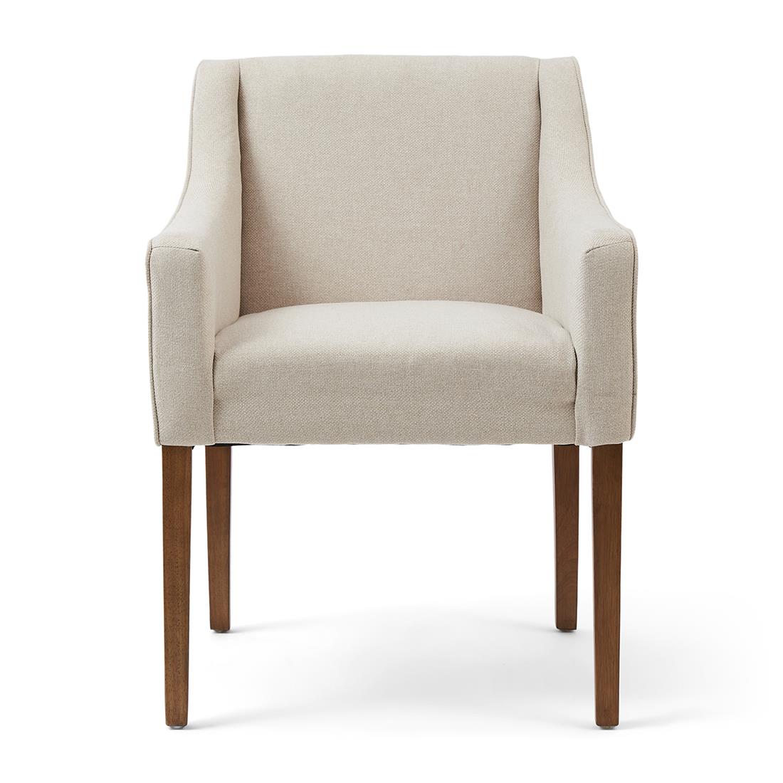 Rivièra Maison - Eetstoel F30 - Flanders Flax, Polyester en Rubberwood, 61x56x86 cm