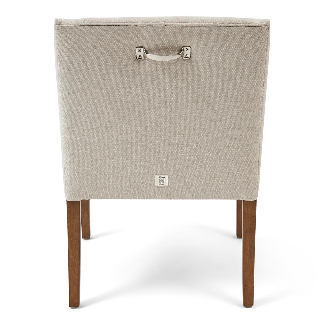 Rivièra Maison - Eetstoel F30 - Flanders Flax, Polyester en Rubberwood, 61x56x86 cm