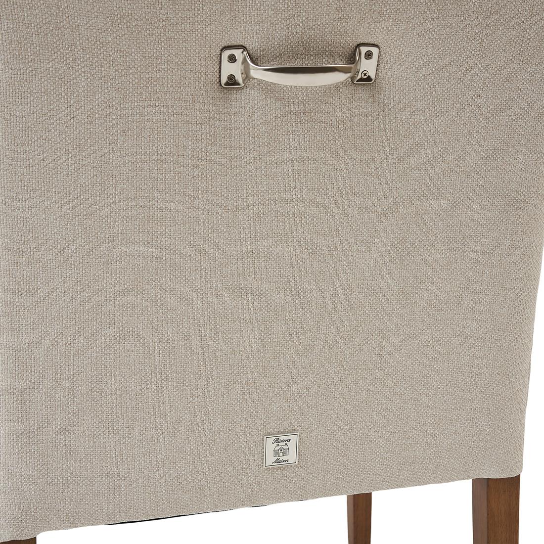 Rivièra Maison - Eetstoel F30 - Flanders Flax, Polyester en Rubberwood, 61x56x86 cm
