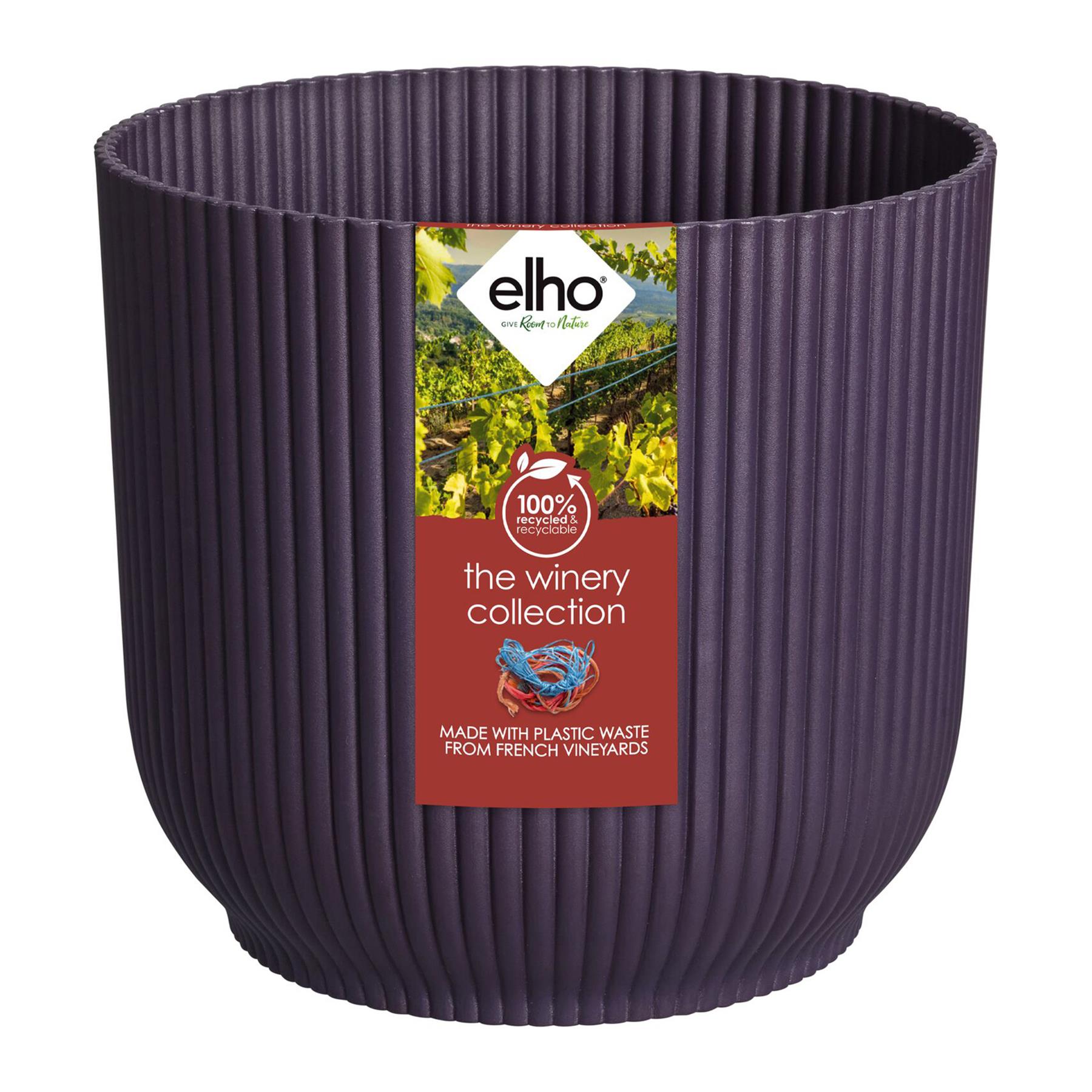 Elho The Winery Collection 22 - Paars - L 22 x B  x H 20 cm - Binnen - 100% gerecycled
