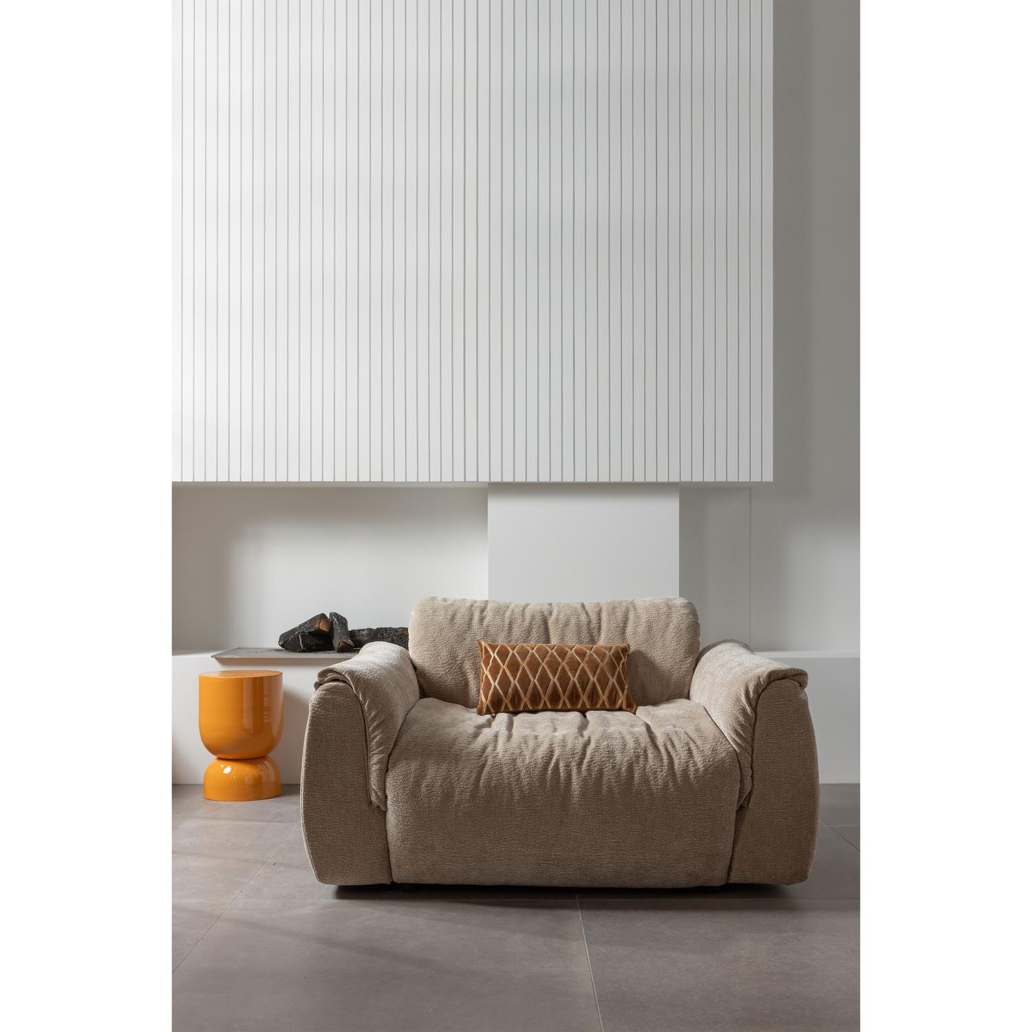 WOOOD Hekla Bijzettafel  - Metaal - Oranje - 47x32x32