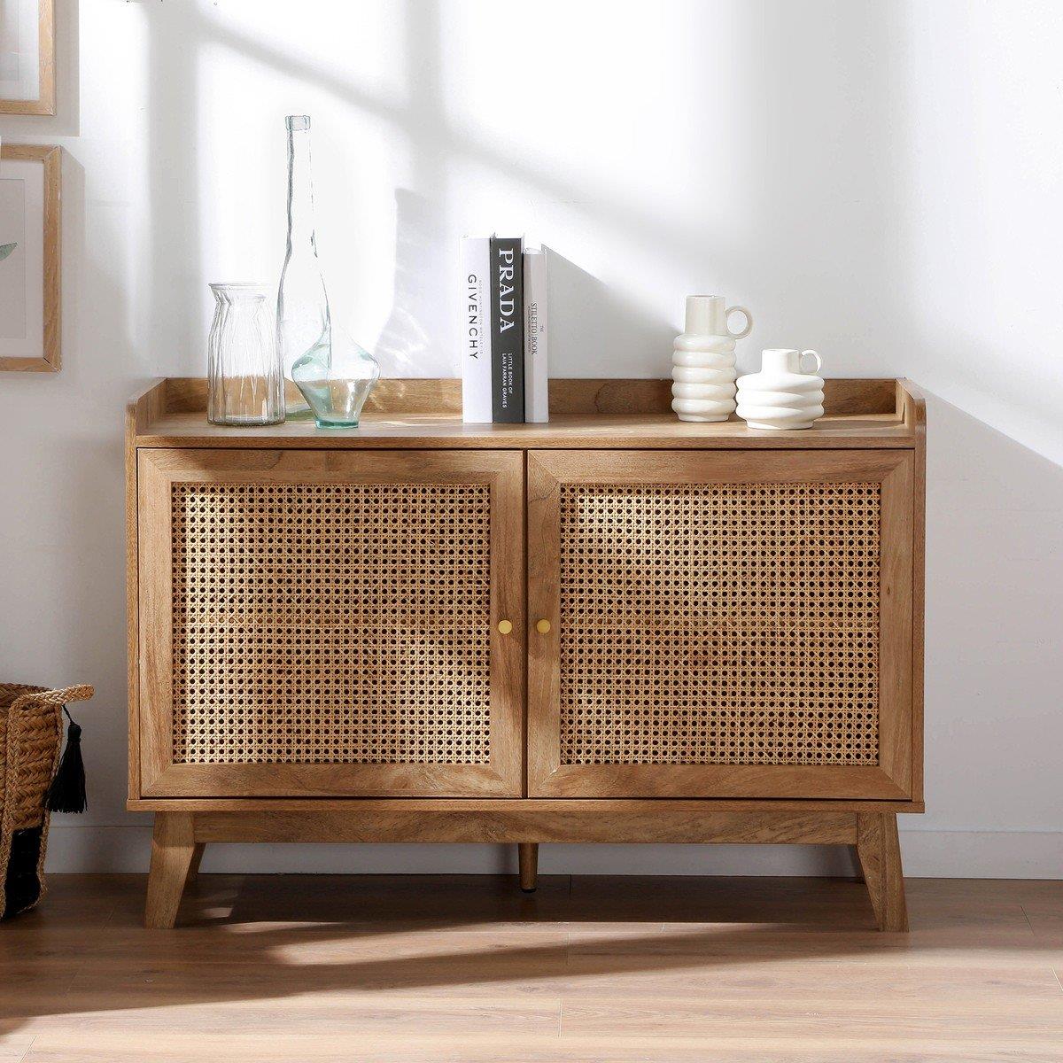 Calicosy - Dressoir met rotanfronten Palmo - 110 cm