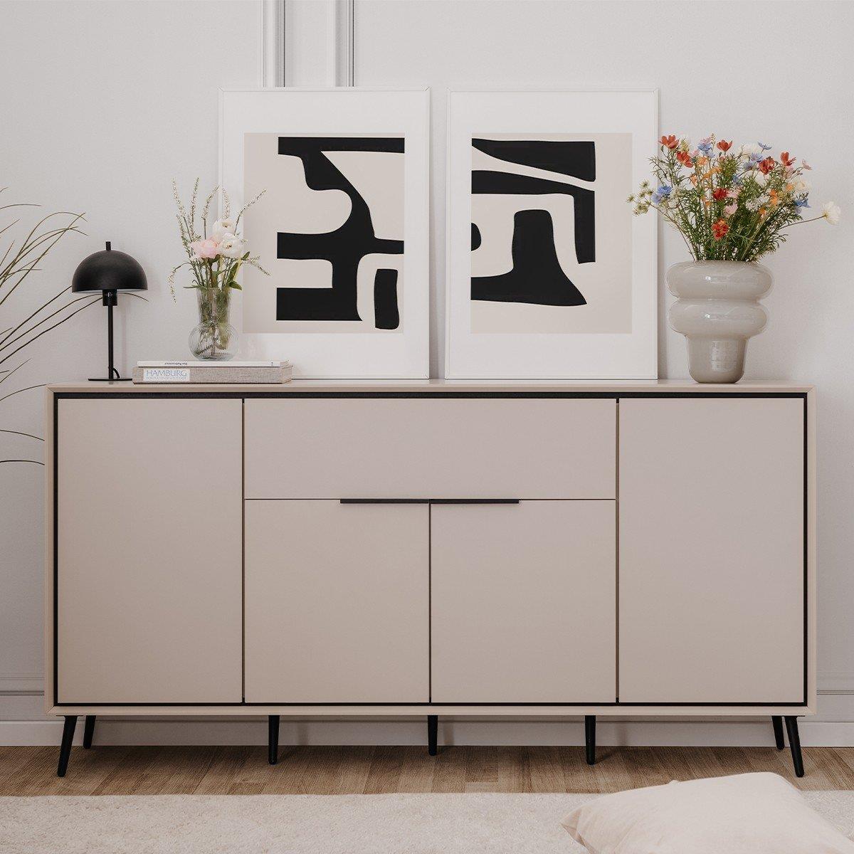 Calicosy - Dressoir Arona - 175 cm - Zwart