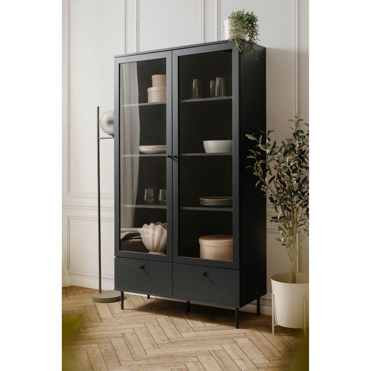 Calicosy - Vitrinekast Bogota - 100 cm - Marineblauw