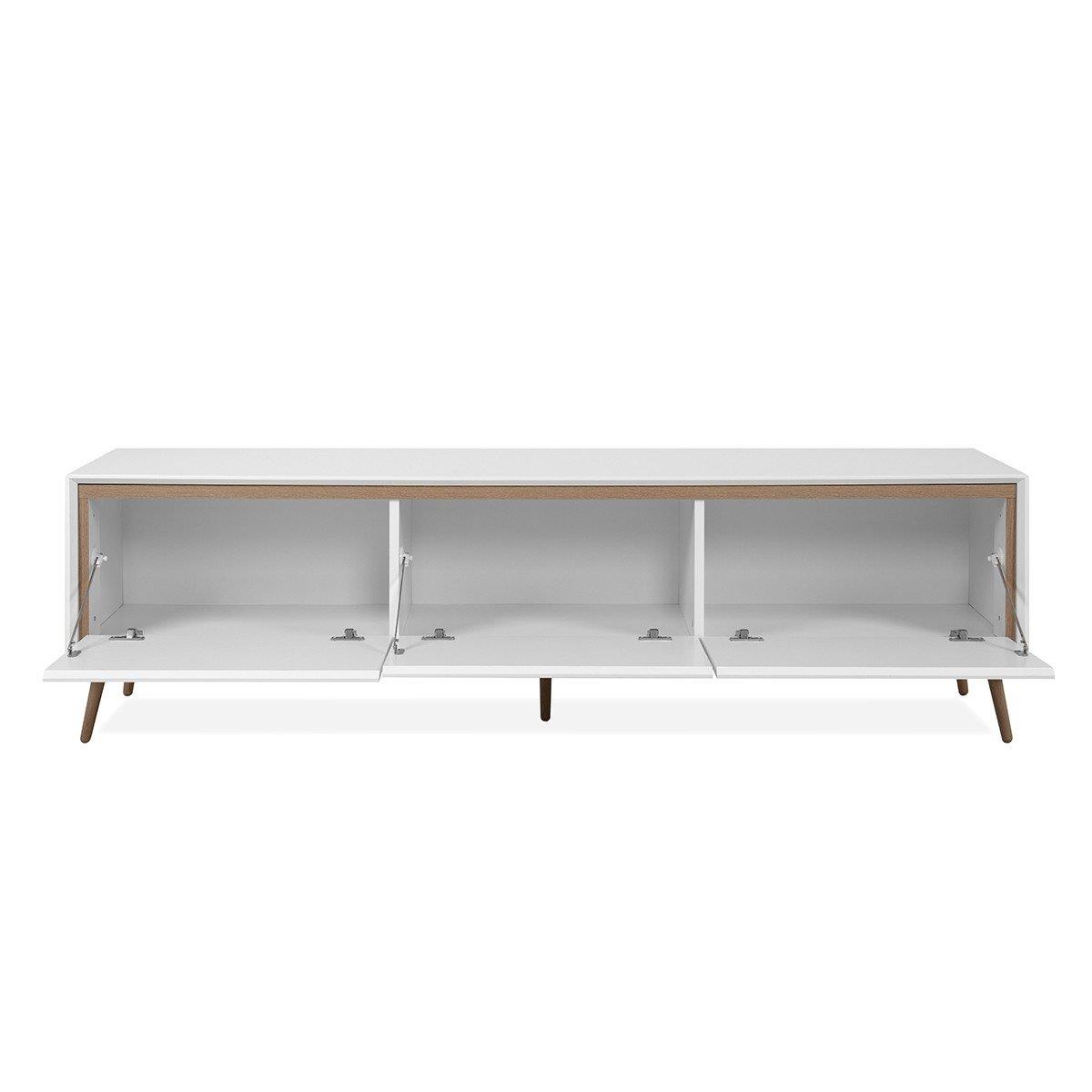 Calicosy - TV-Meubel ARONA- 175 cm - Zwart - Wit
