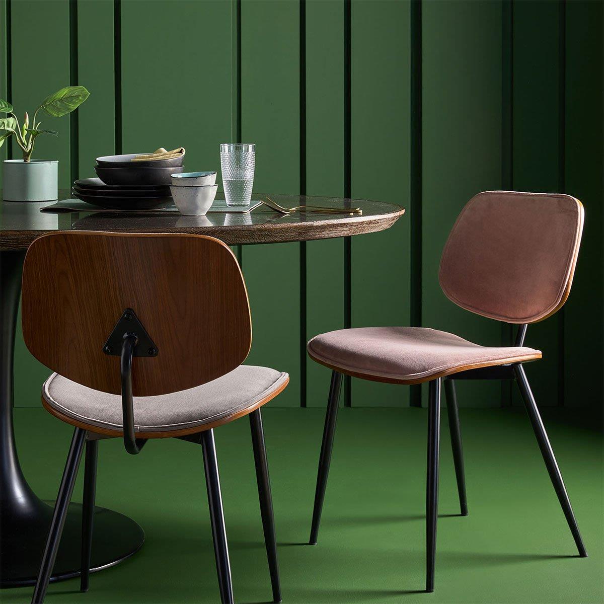Signature - Eetkamerstoelen Olympia - Roos - Set van 2