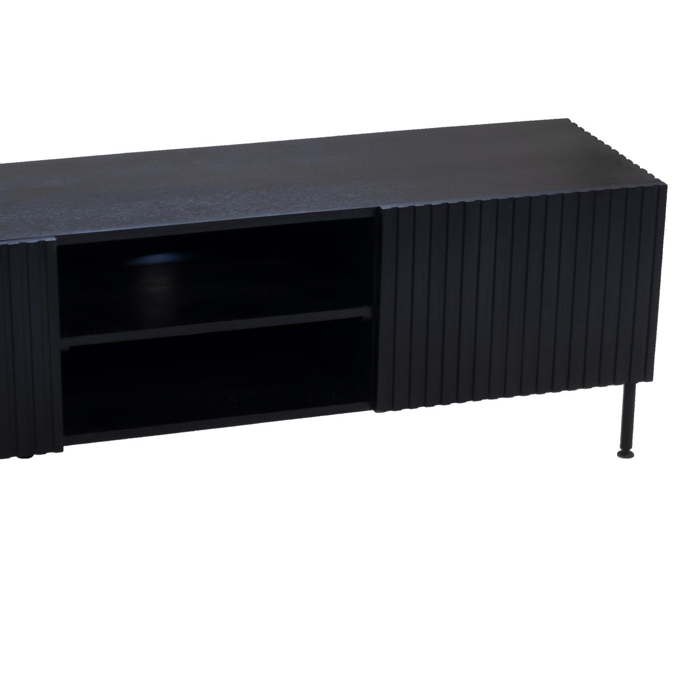 Giga Meubel - Tv-Meubel Zwart Mangohout - 200cm - 200x40x50cm
