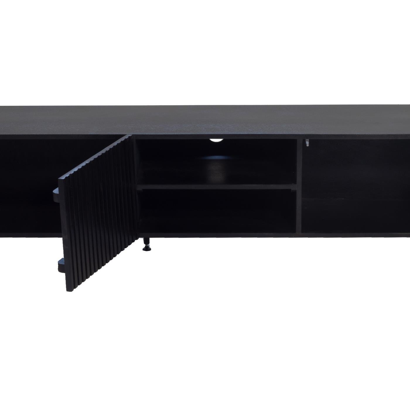 Giga Meubel - Tv-Meubel Zwart Mangohout - 200cm - 200x40x50cm