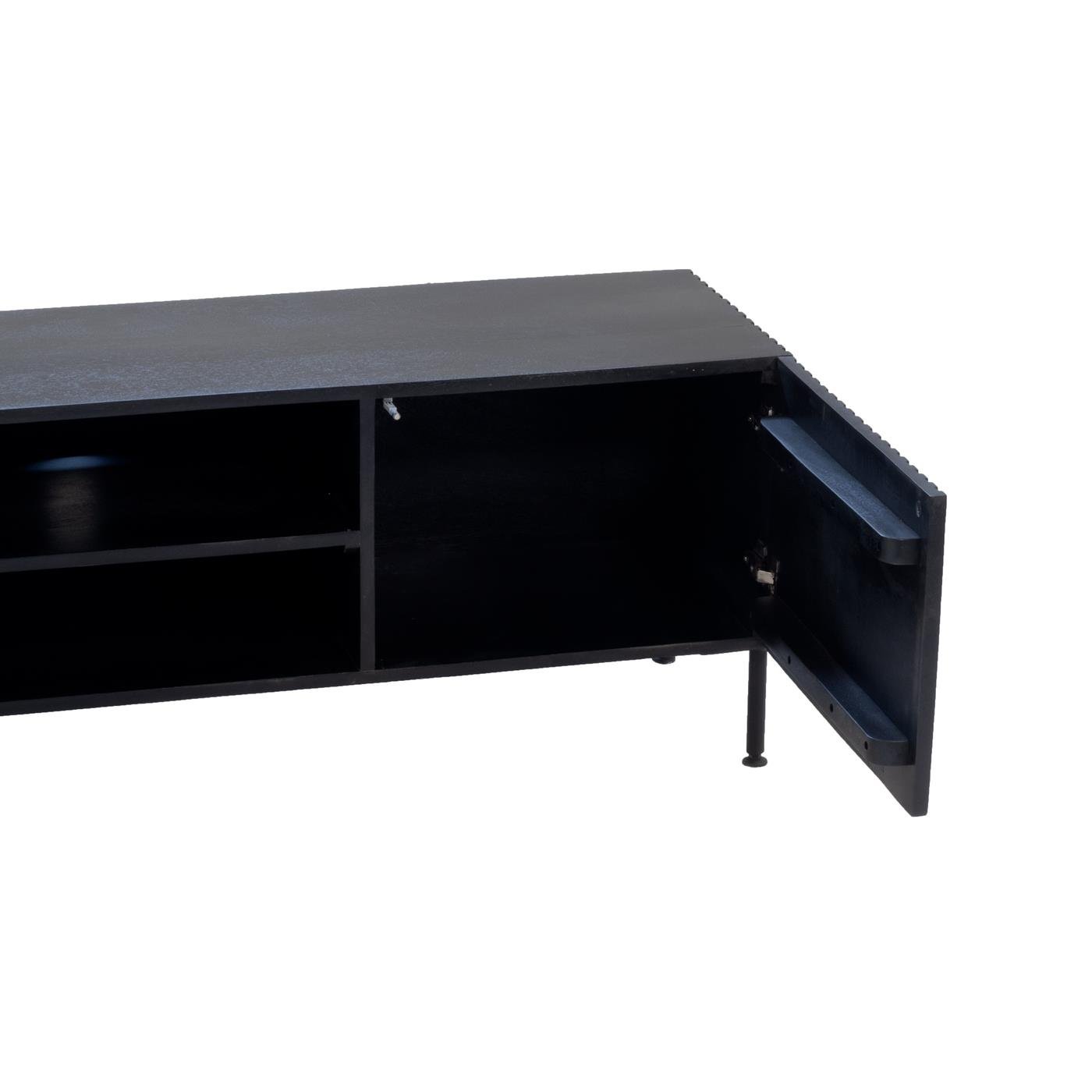 Giga Meubel - Tv-Meubel Zwart Mangohout - 200cm - 200x40x50cm