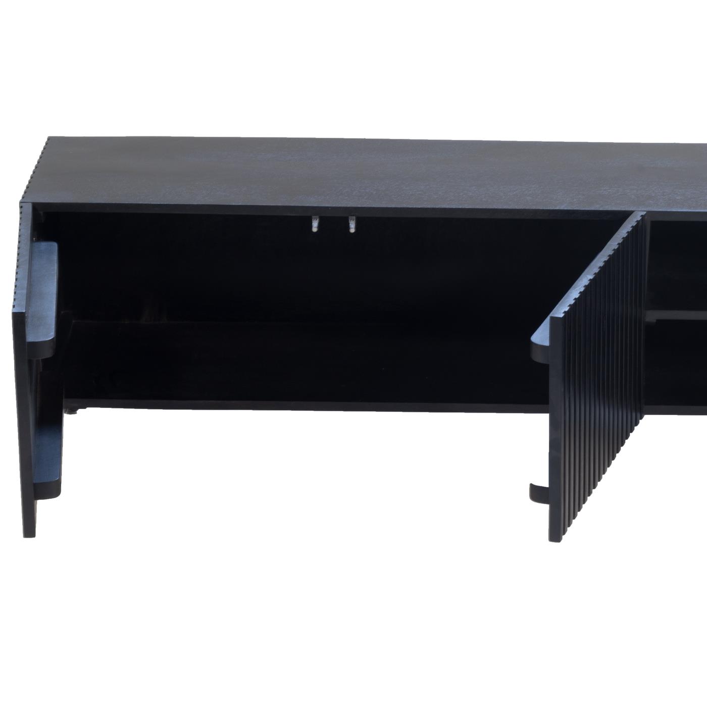 Giga Meubel - Tv-Meubel Zwart Mangohout - 200cm - 200x40x50cm