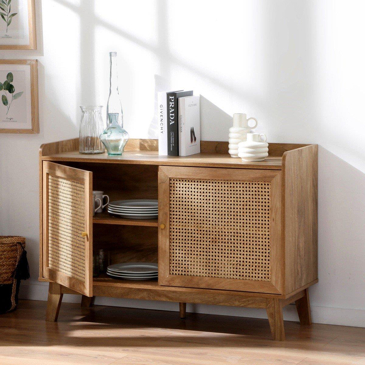 Calicosy - Dressoir met rotanfronten Palmo - 110 cm