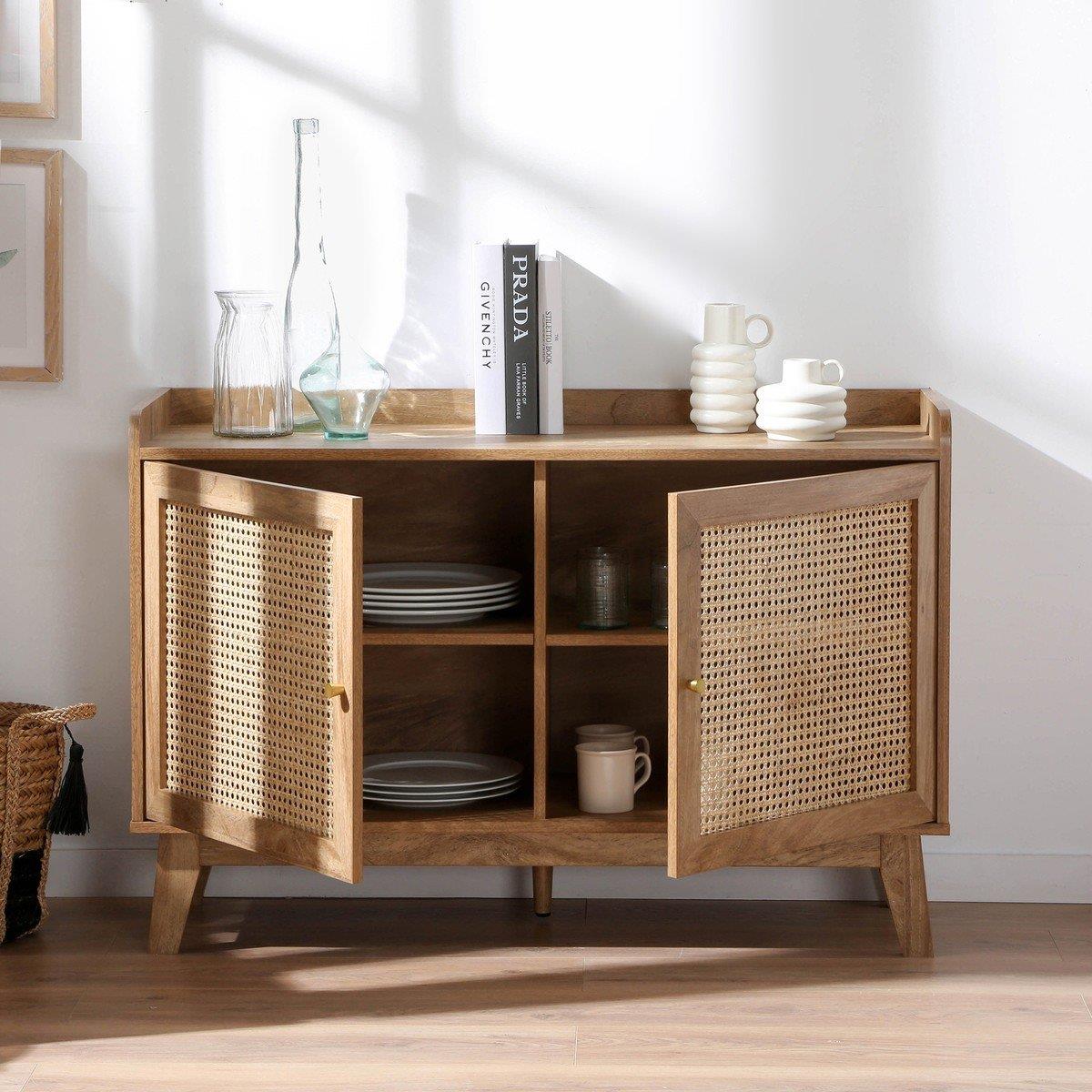 Calicosy - Dressoir met rotanfronten Palmo - 110 cm