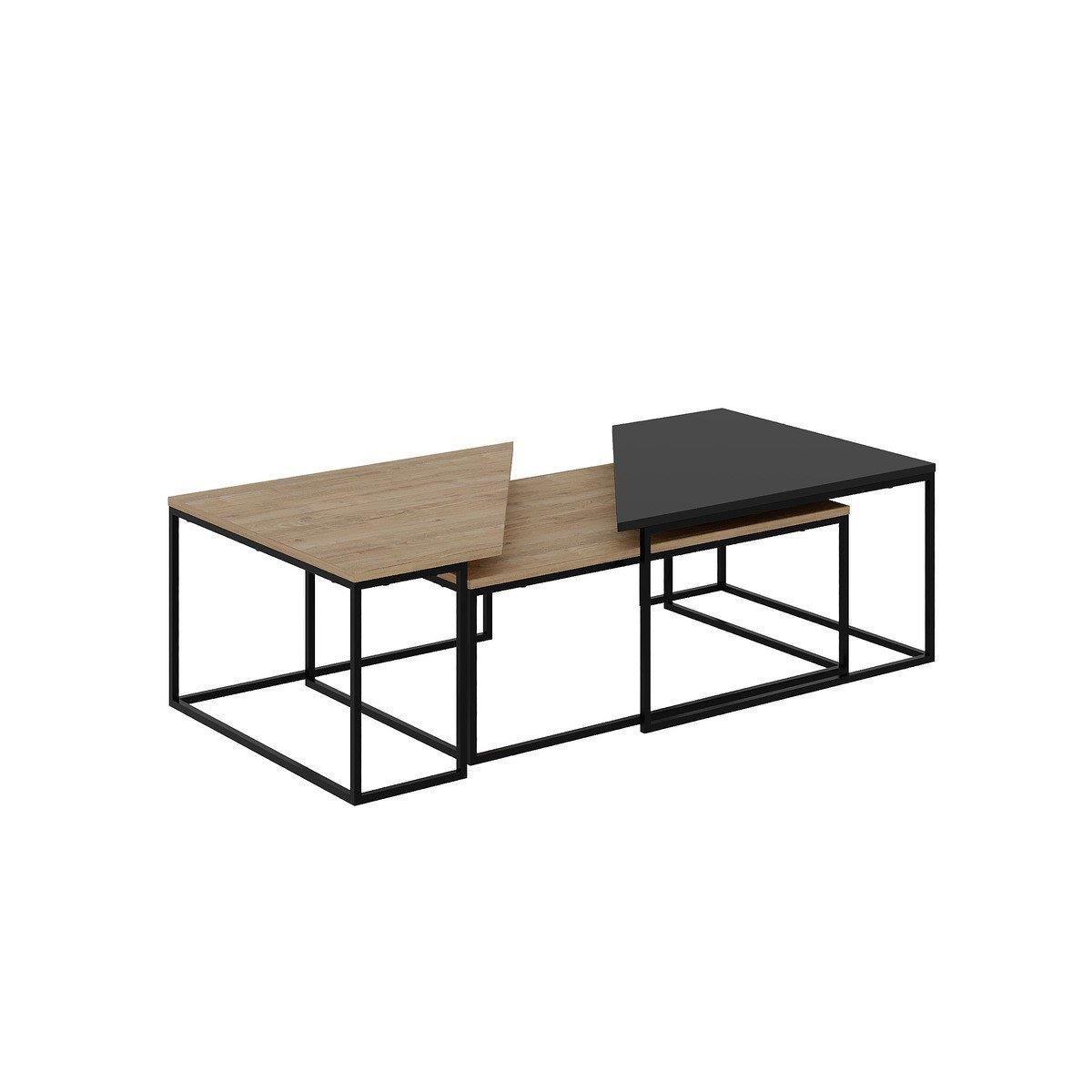 Calicosy - Salontafel TITAN- 110|96 cm - Zwart
