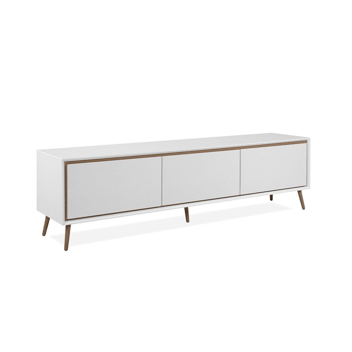 Calicosy - TV-Meubel ARONA- 175 cm - Zwart - Wit