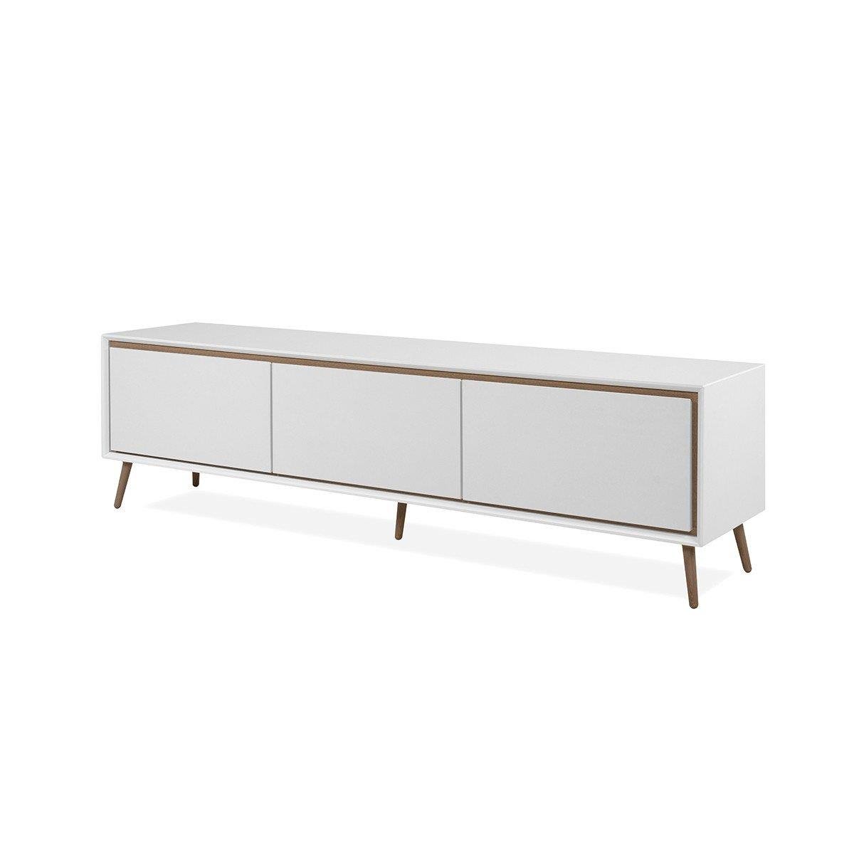 Calicosy - TV-Meubel ARONA- 175 cm - Zwart - Wit