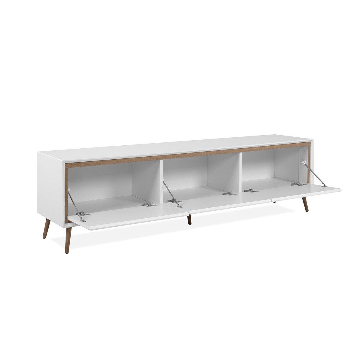 Calicosy - TV-Meubel ARONA- 175 cm - Zwart - Wit
