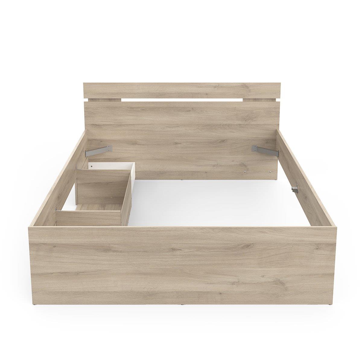 Calicosy - Bed met opbergruimte Michigan - 204 cm - Eikeneffect