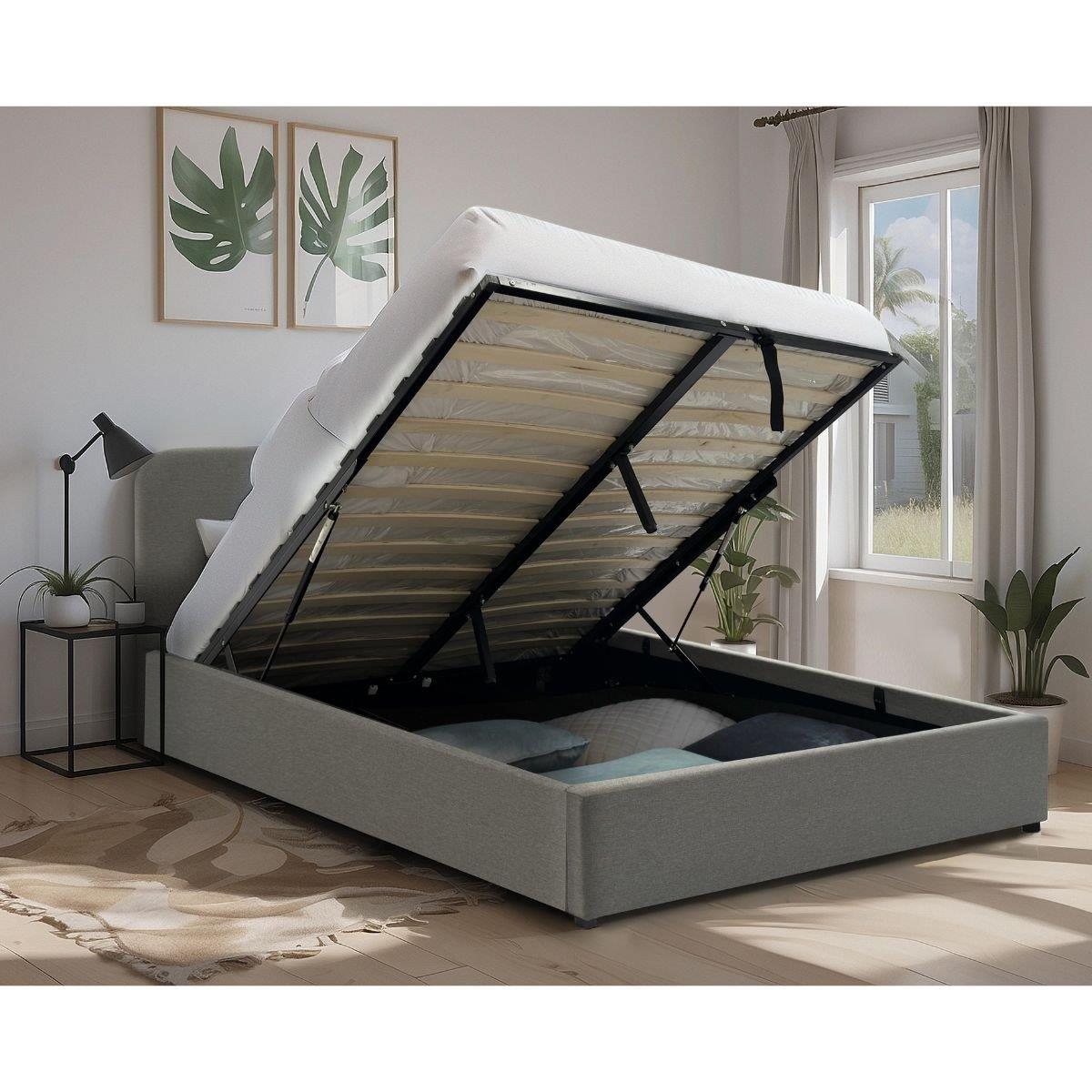 Calicosy - Bed met opbergruimte Livy - 205 cm - Grijs