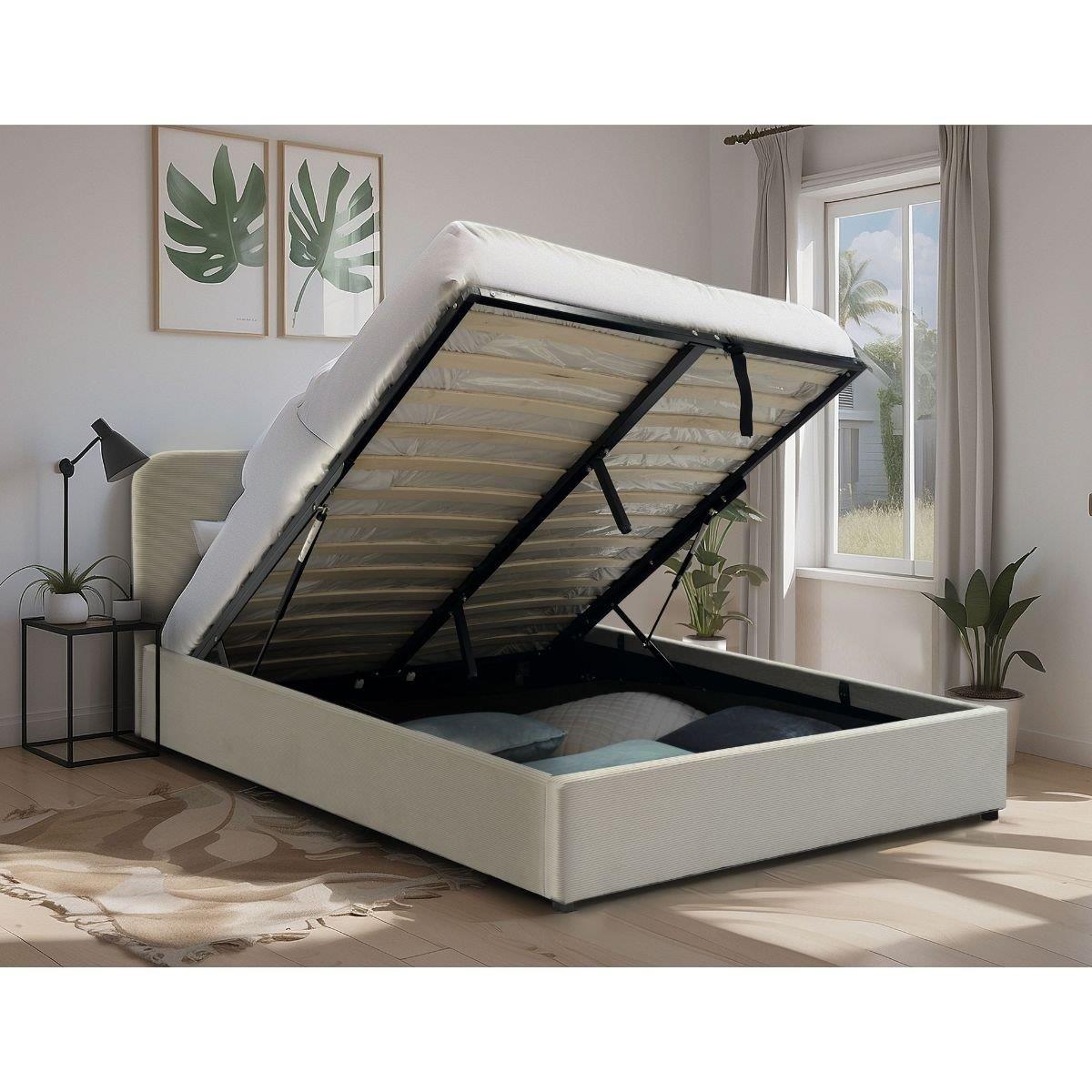 Calicosy - Bed met opbergruimte Livy - 205 cm - Beige