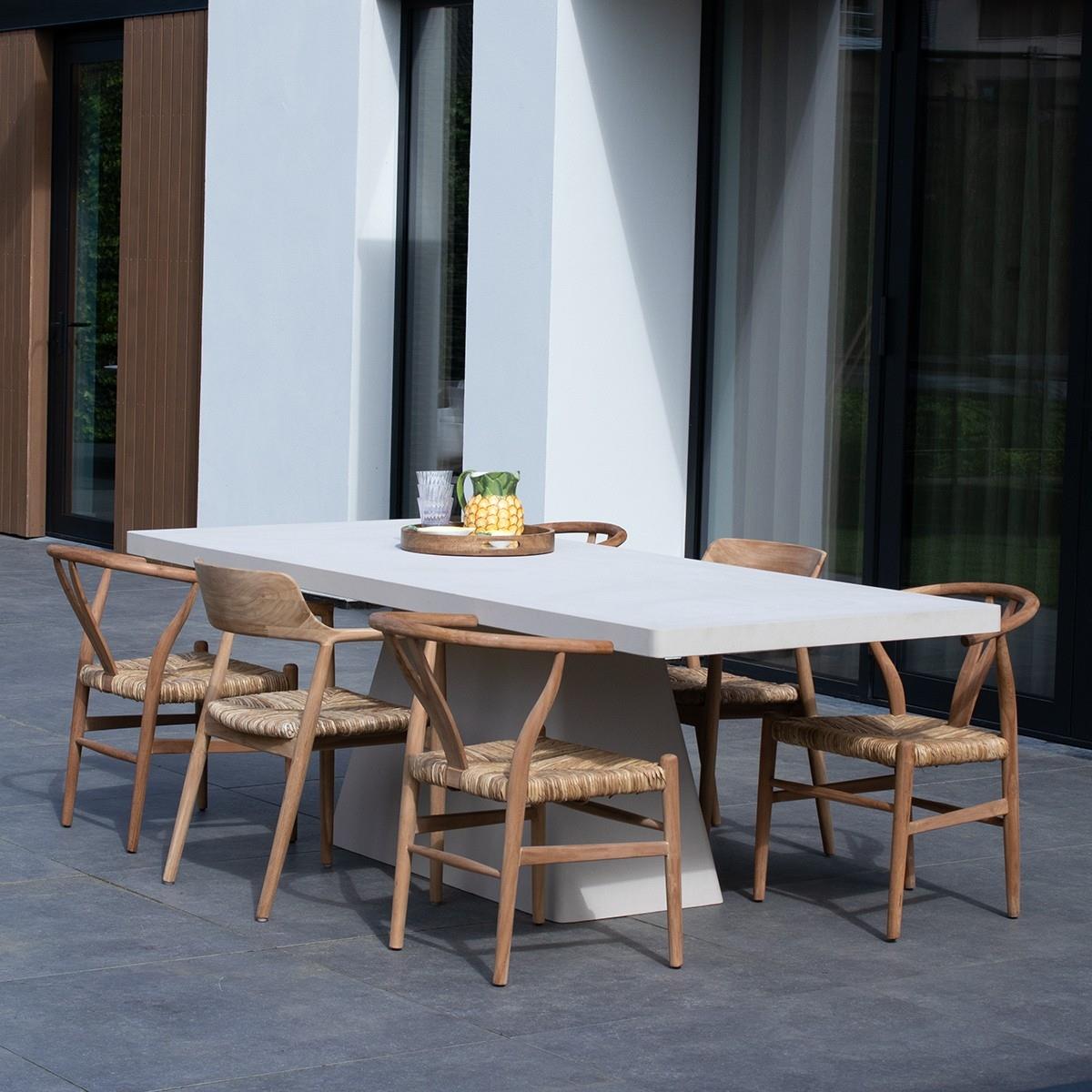 Giga Meubel - Tuintafel Rechthoek 240cm - Beige Eco Composiet - Avia