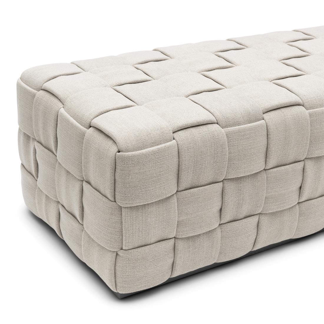 Rivièra Maison - Handgemaakte Hocker F27 - Fabulous Flax, 100% Linnen, 160x60x45 cm