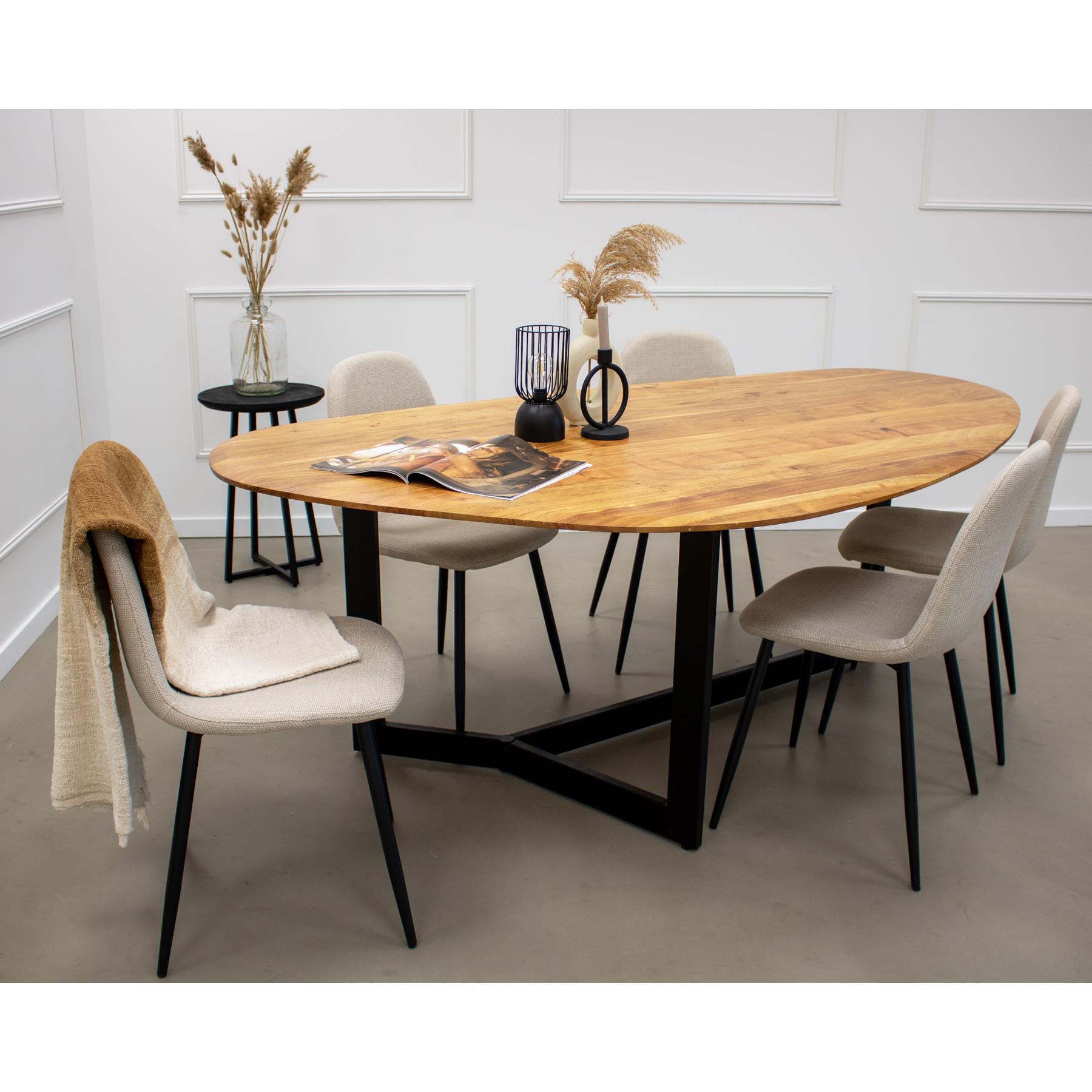 Kick eettafel Sven - 180 - Cognac