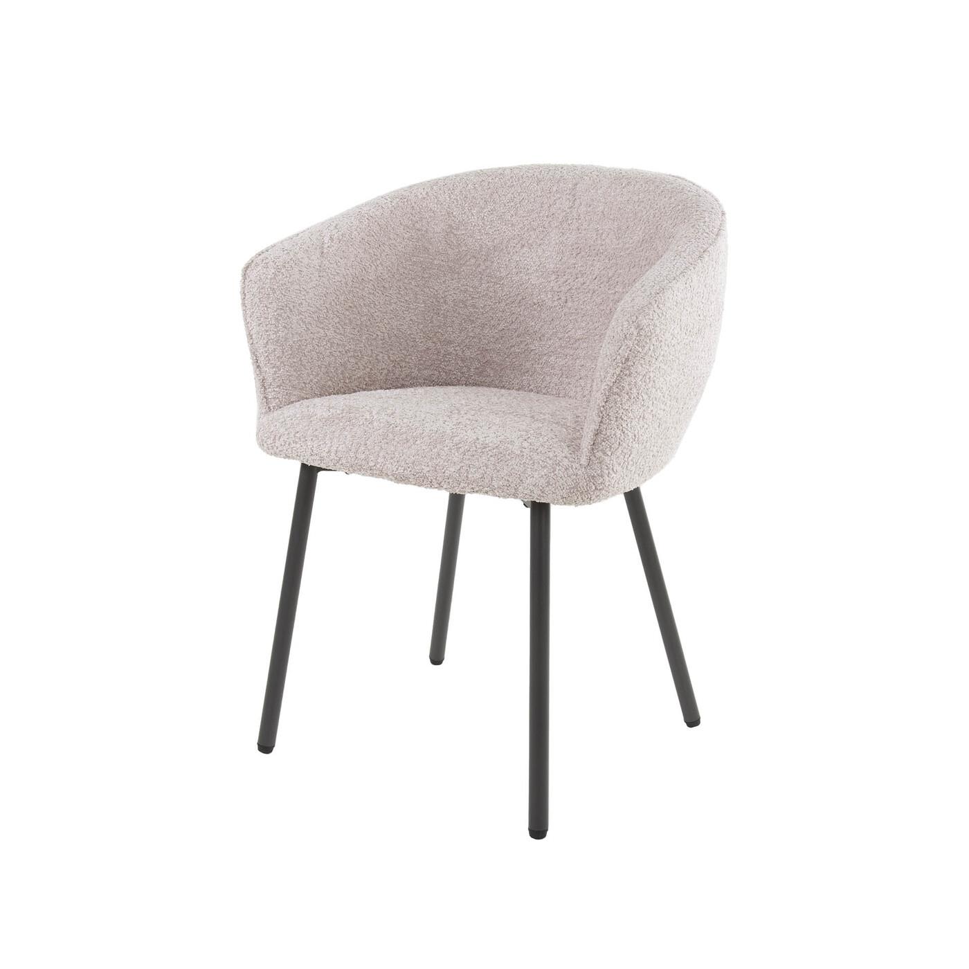 Giga Meubel - Armstoel Bouclé Roze Draaibaar - Zithoogte 49cm