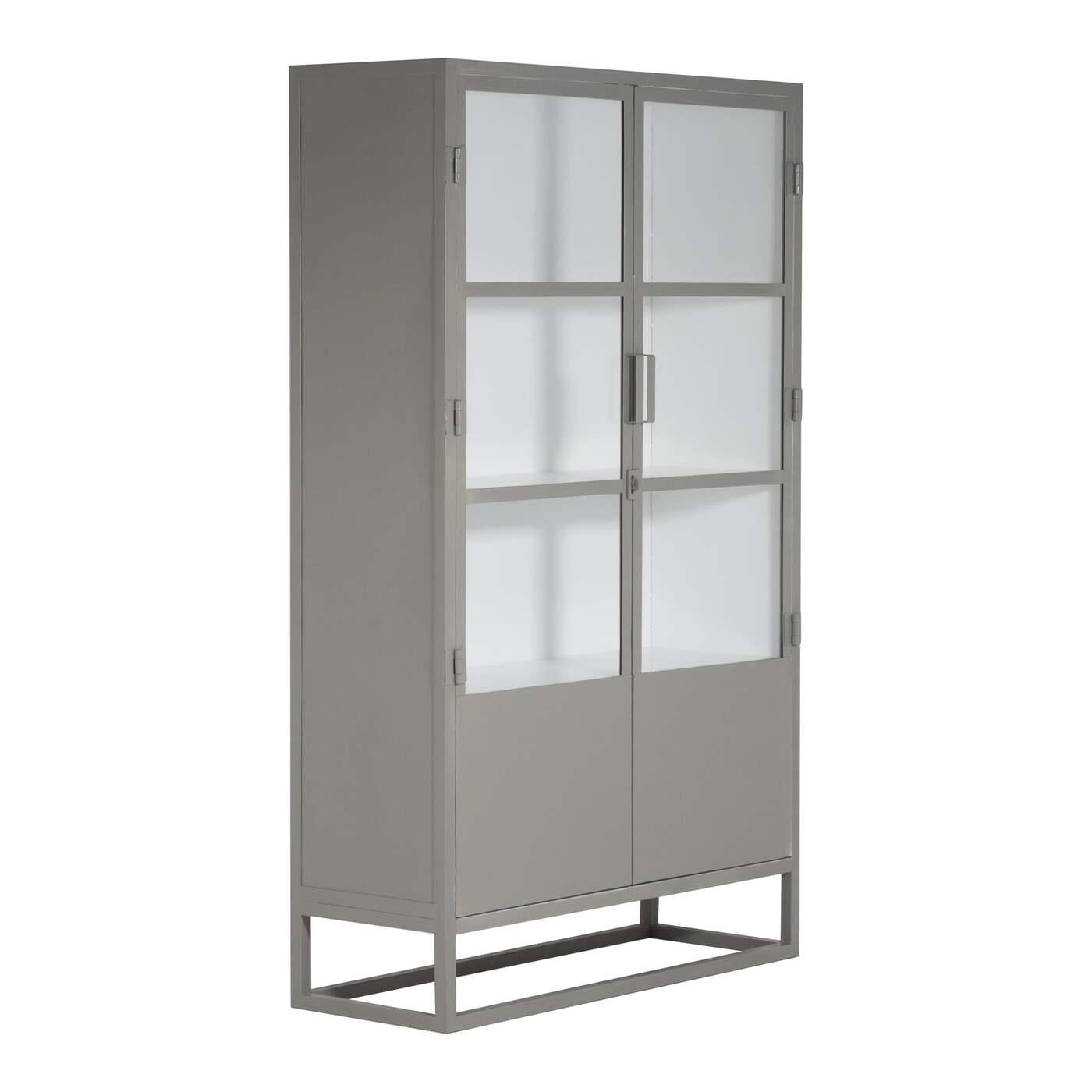 Giga Meubel - Wandkast Stone|Wit - Metaal - 120x40x200cm