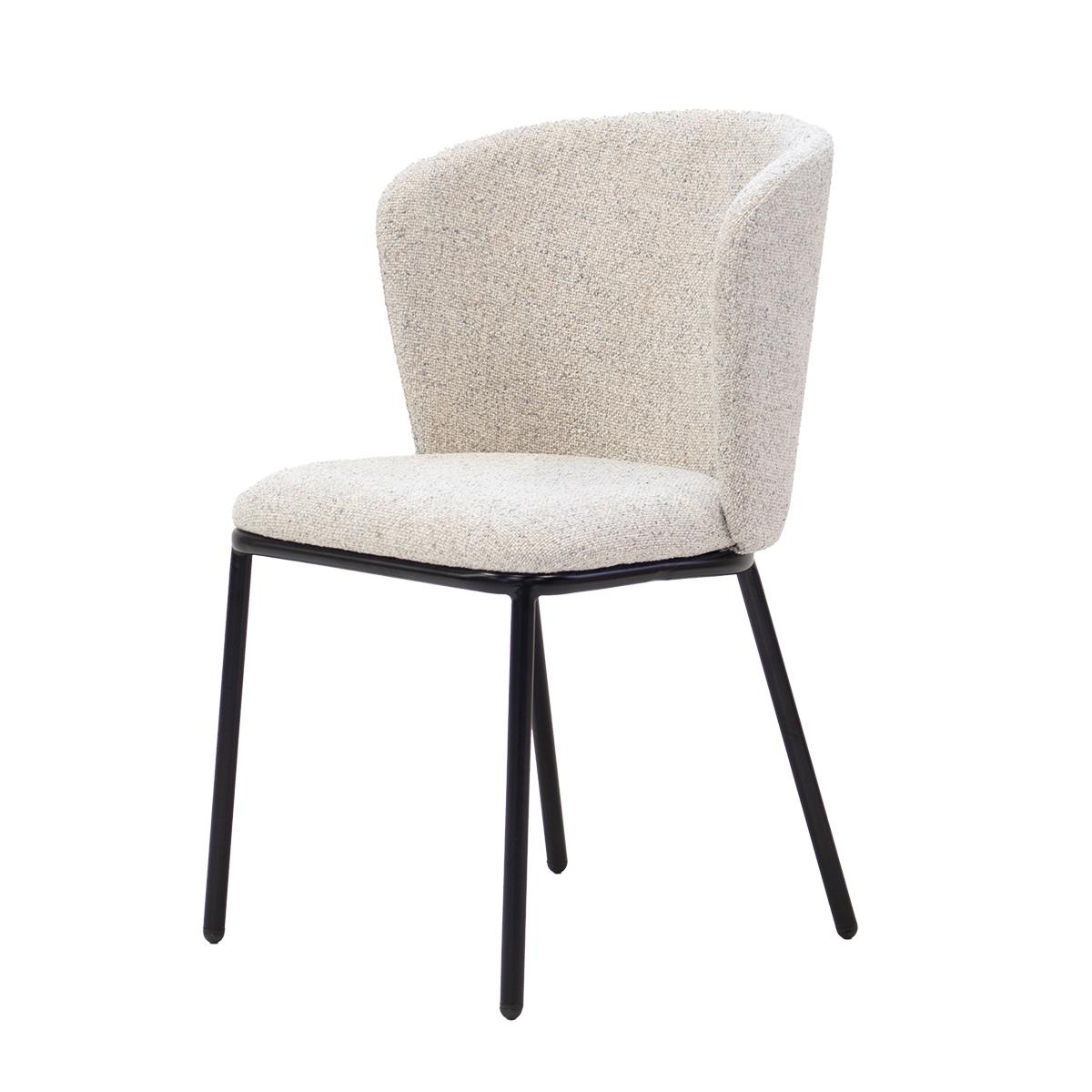 Giga Meubel - Eetkamerstoel Stof Beige - Frits - Set van 2