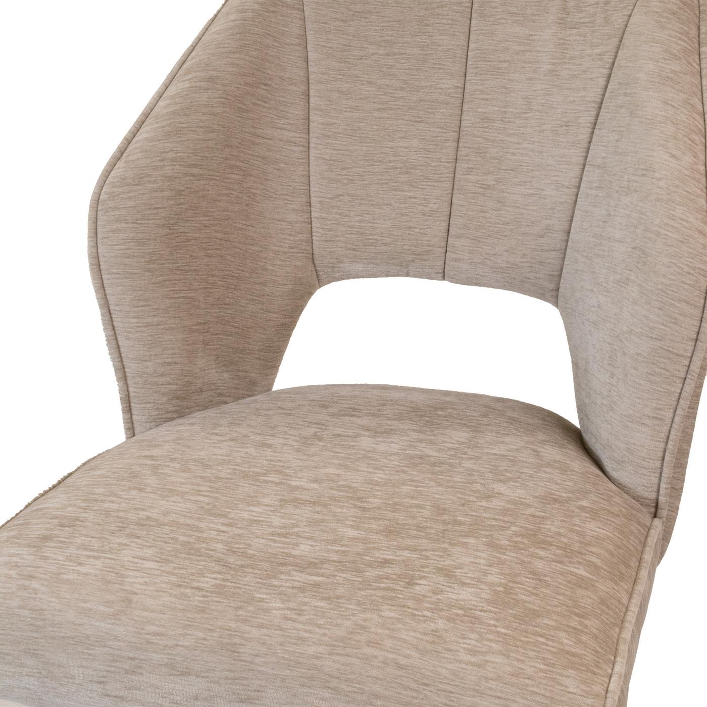 Giga Meubel - Eetkamerstoel Taupe Draaibaar - Mara - Set van 2