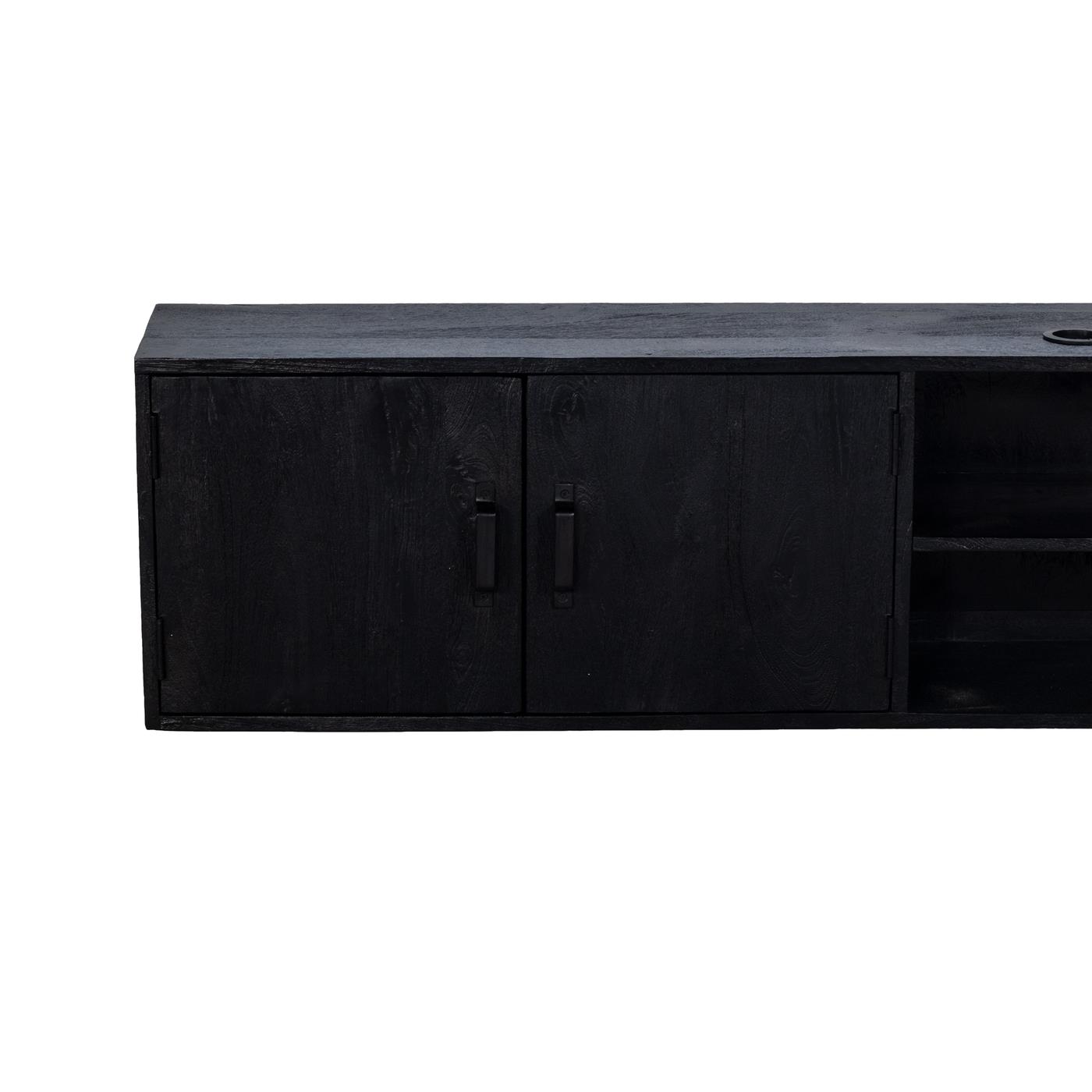 Giga Meubel - Tv-meubel Zwevend - Zwart - 160cm - Tv-meubel Zen