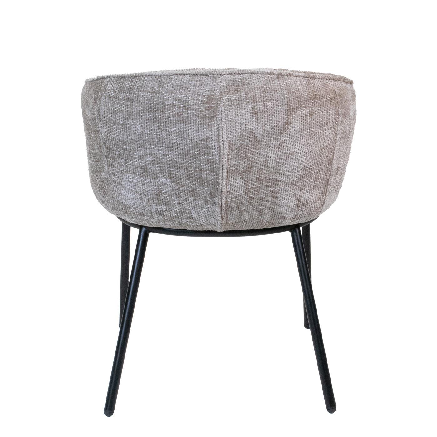 Giga Meubel - Eetkamerstoel Mae Beige  - Stof|Metaal
